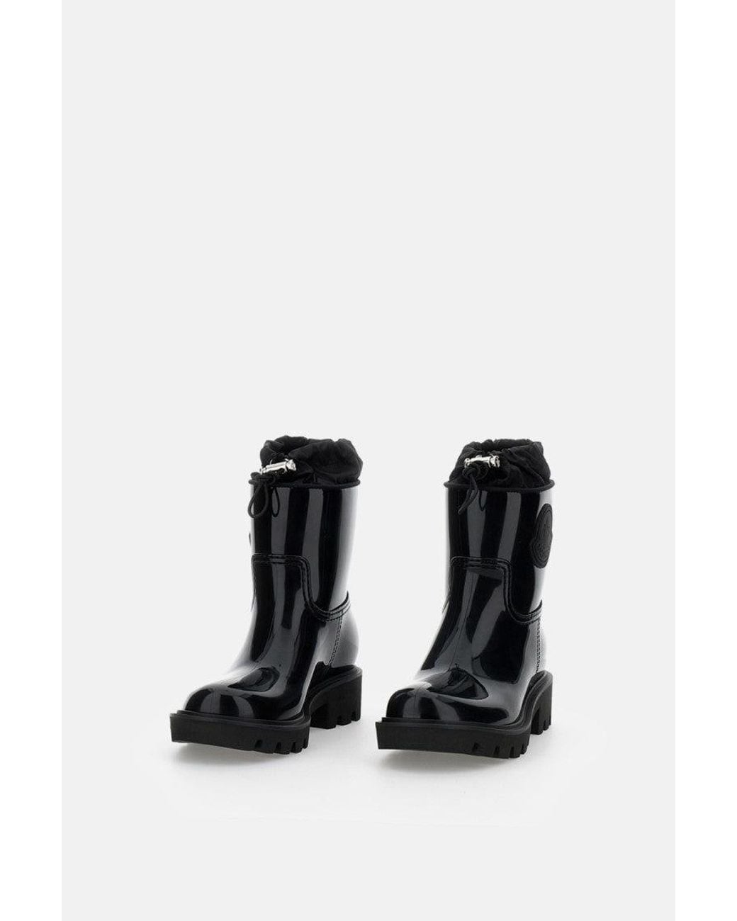 Moncler Black Kickstream Rain Boots