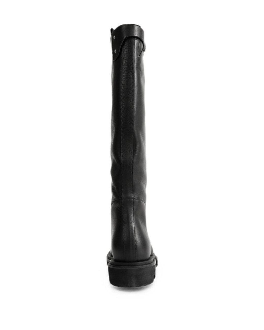 Rick Owens Black Leather Boots