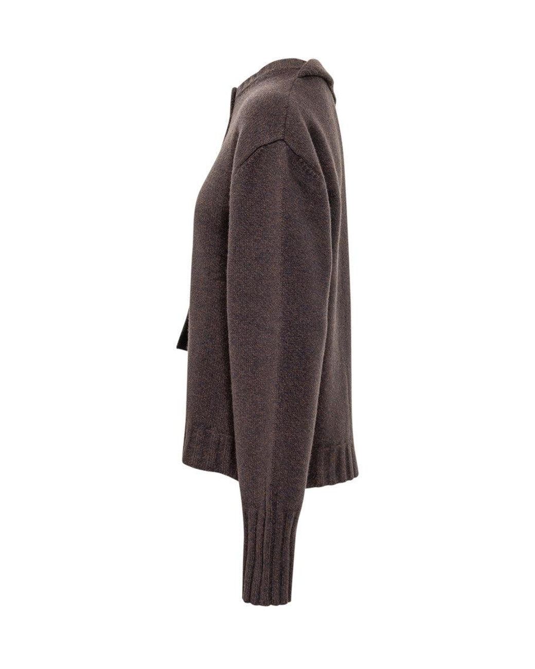 The Attico Brown Luxurious Cashmere Cardigan