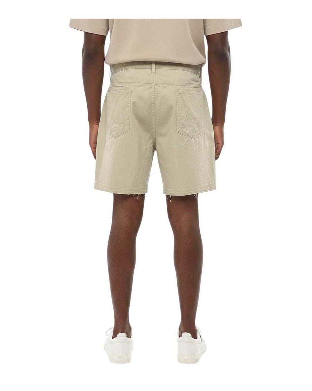 DSquared² Natural Distressed Shorts for men