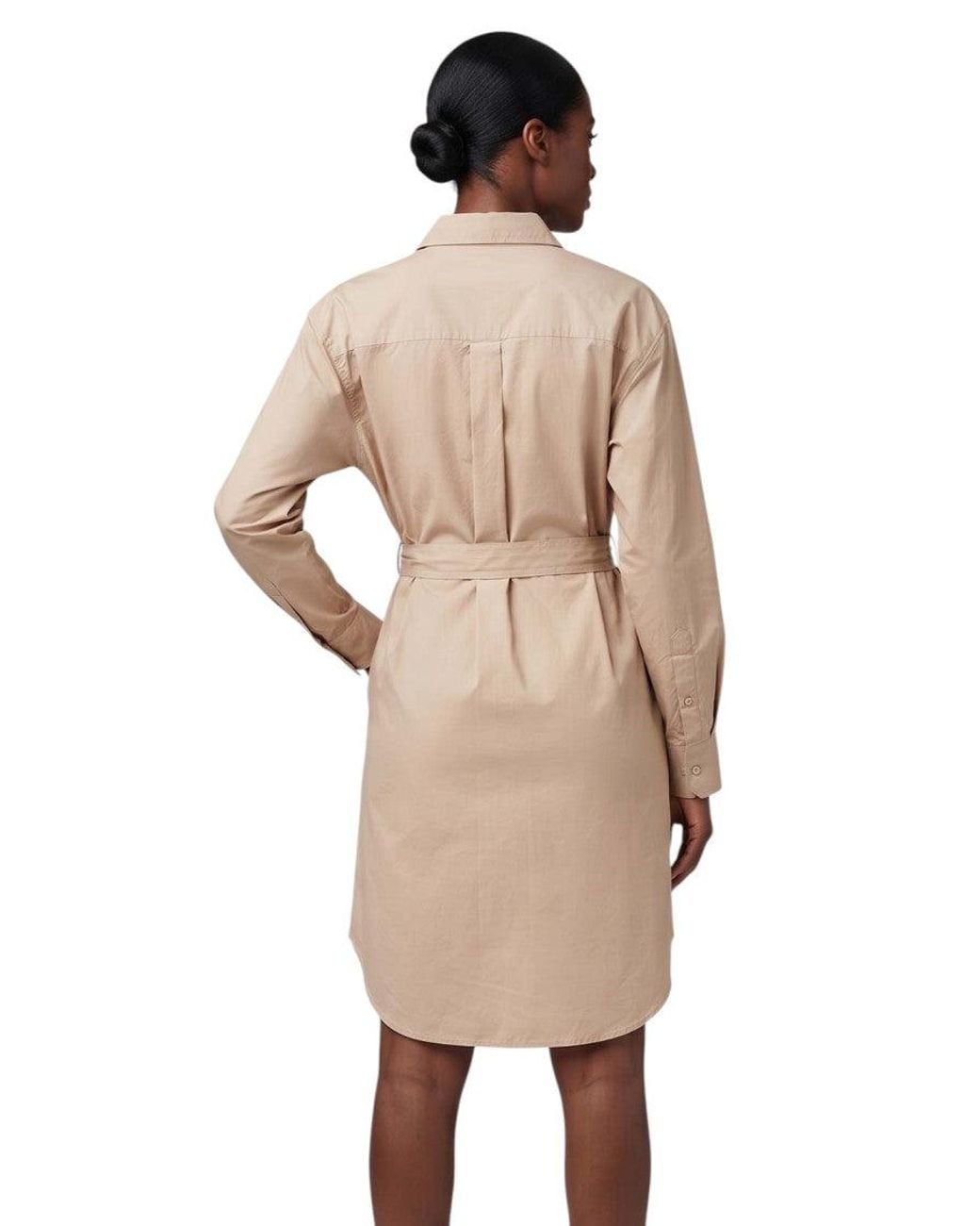 Woolrich Natural Shirt Collar Mini Dress