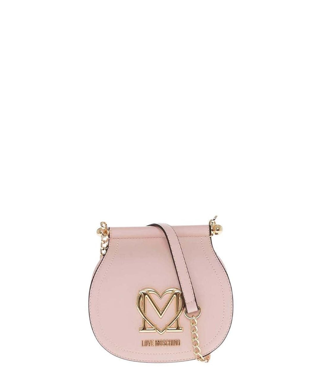 Love Moschino Pink Logo Mini Crossbody Bag