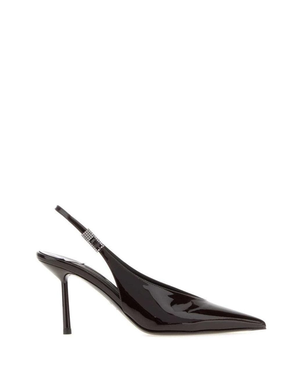 Le Silla Black Leather Pumps