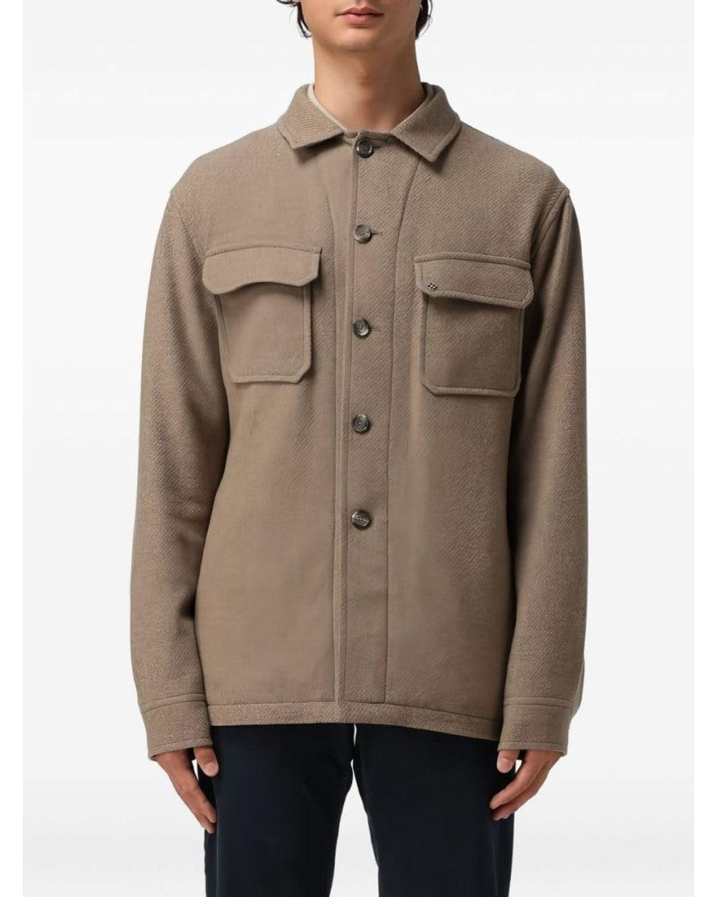 Tagliatore Natural Tempesta Jacket With Pockets for men