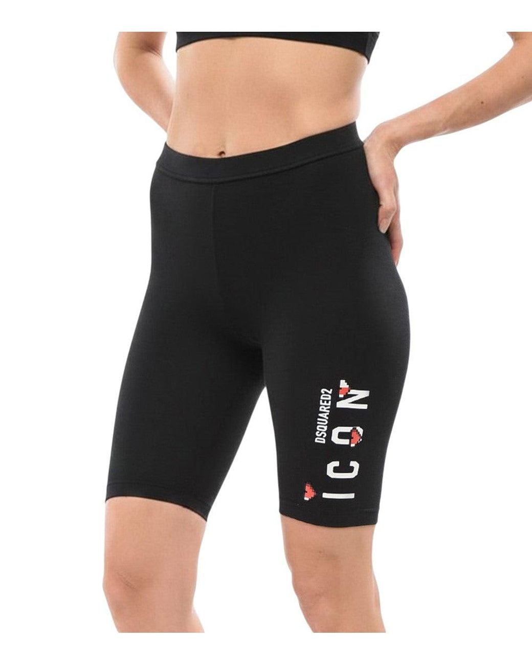 DSquared² Black Cotton Logo Activewear