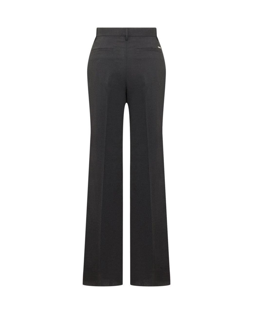 DSquared² Black Tailored Flat Front Pants