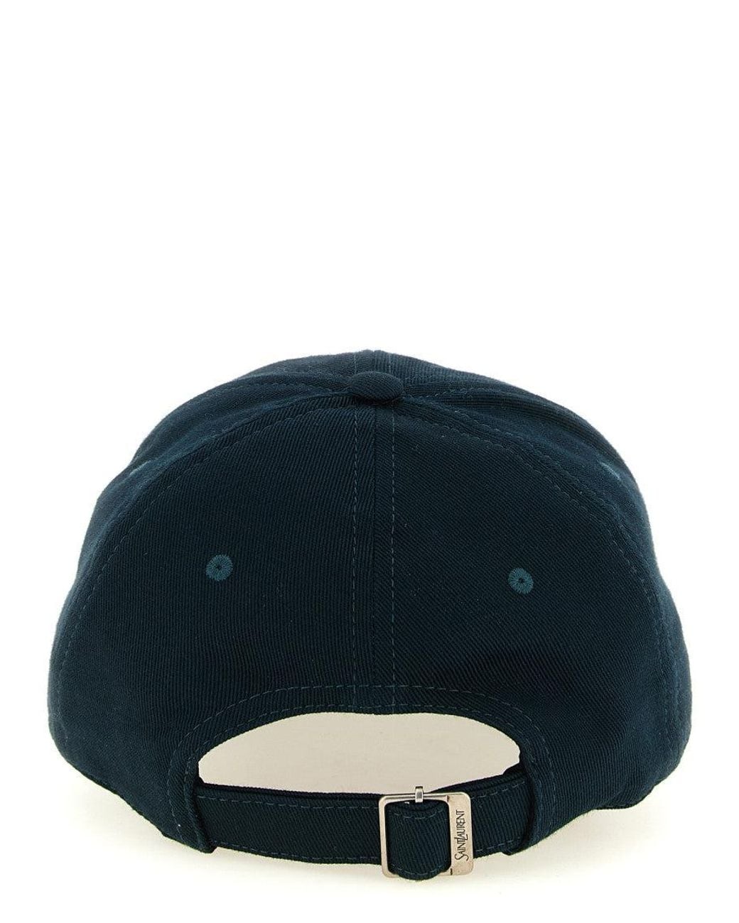 Saint Laurent Blue Dark Logo Baseball Cap for men