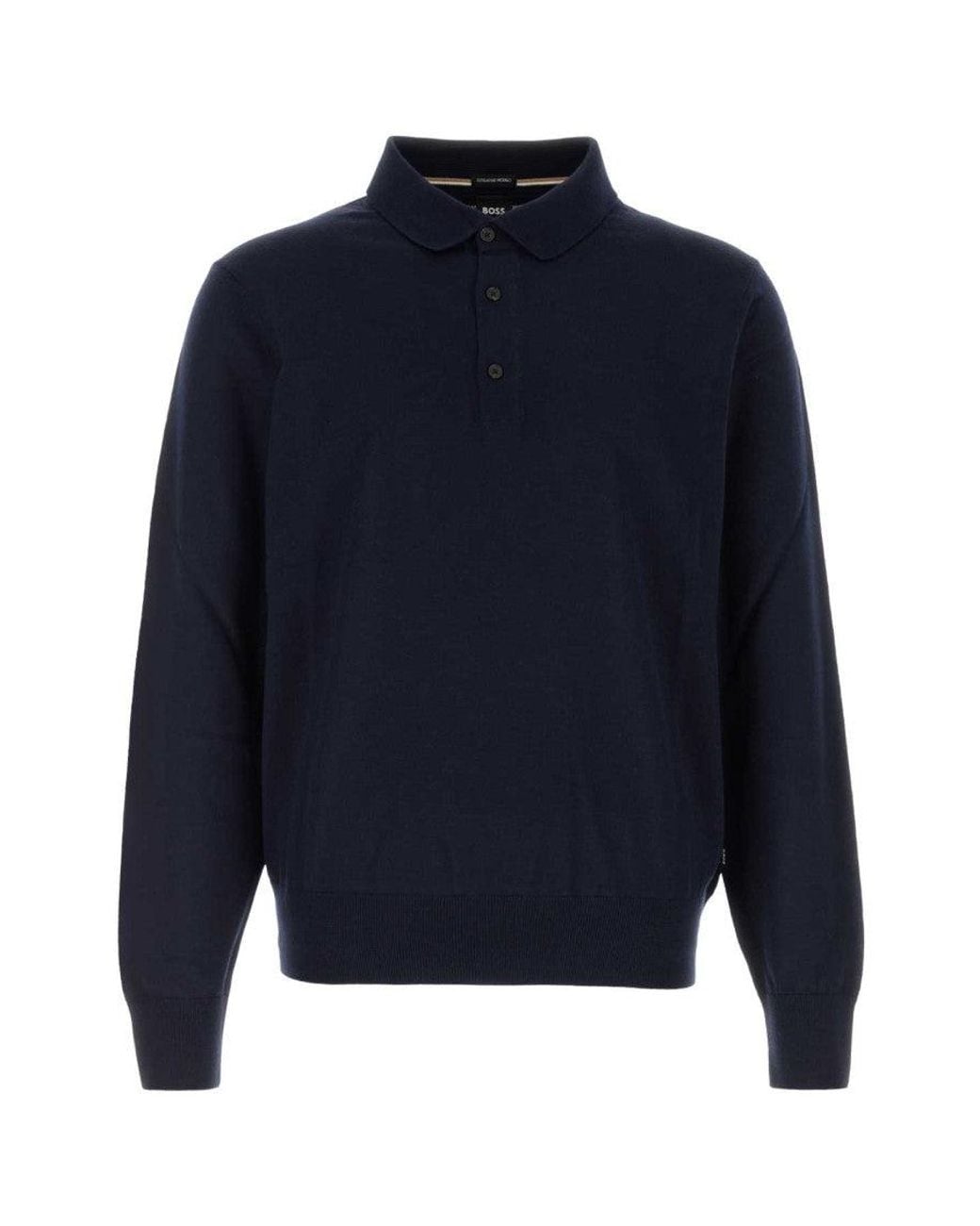 Boss Blue Full Sleeves Polo for men