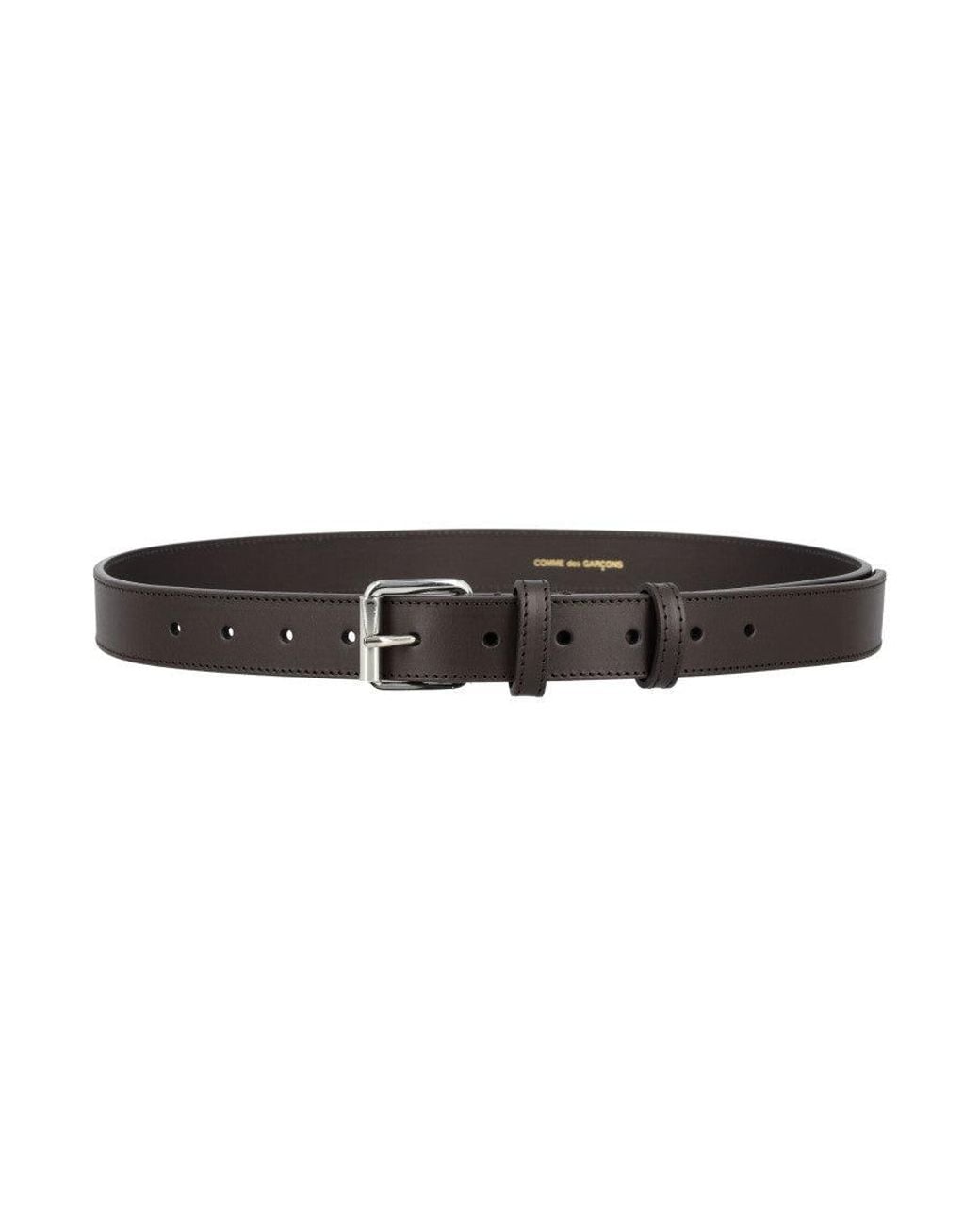 Comme des Garçons Black Leather Buckle Belt