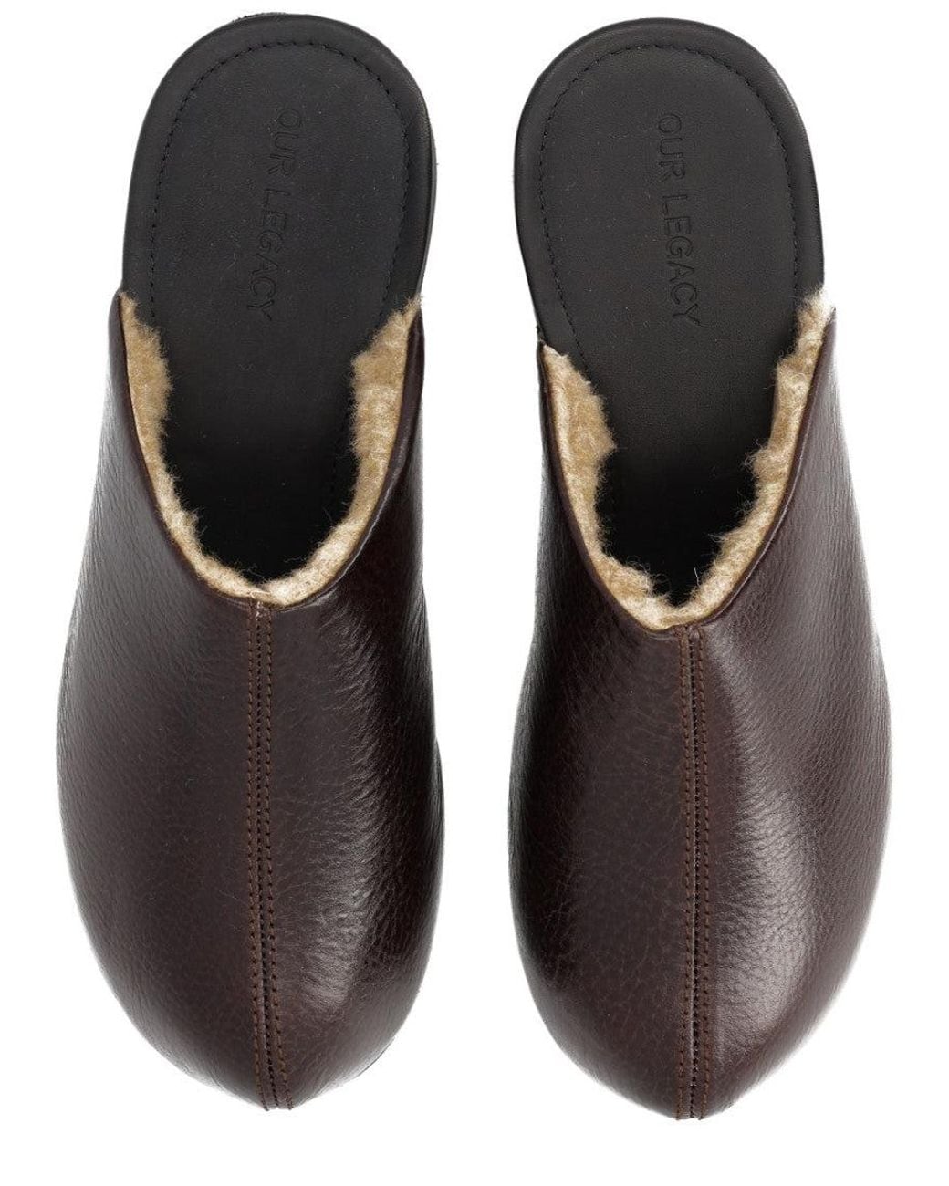 Our Legacy Brown Leather Mules