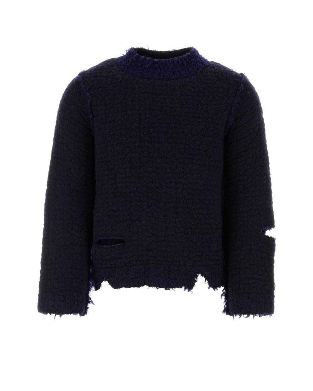 NAMACHEKO Blue Crewneck Sweater for men