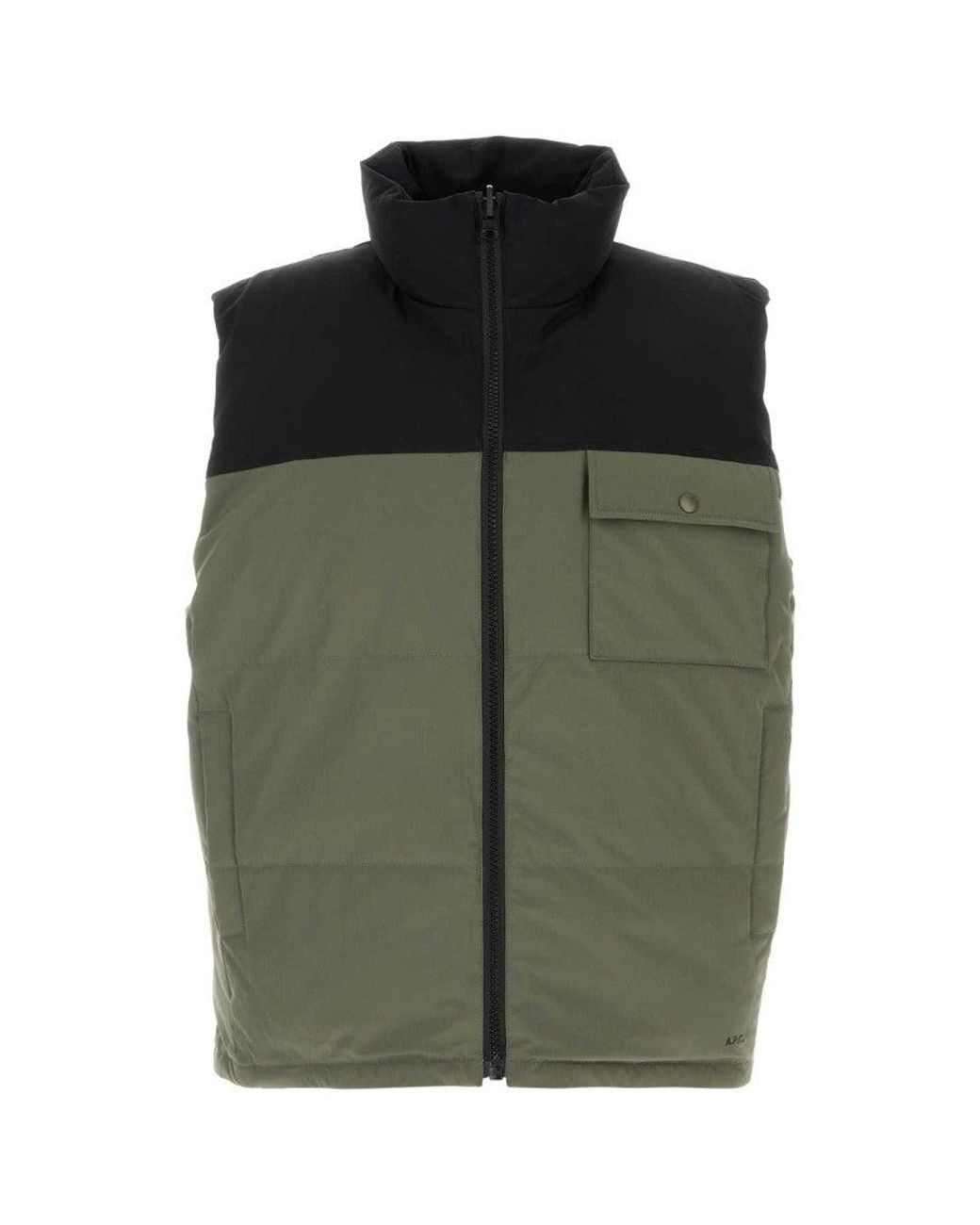 A.P.C. Green Mock Collar Jacket for men