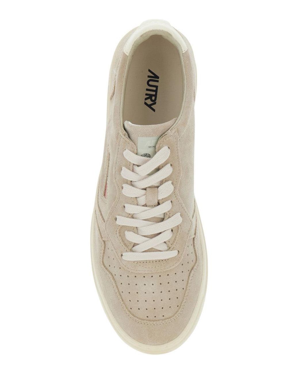 Autry Natural Medalist Low-Top Suede Sneaker With Logo Patch And Suede Details for men