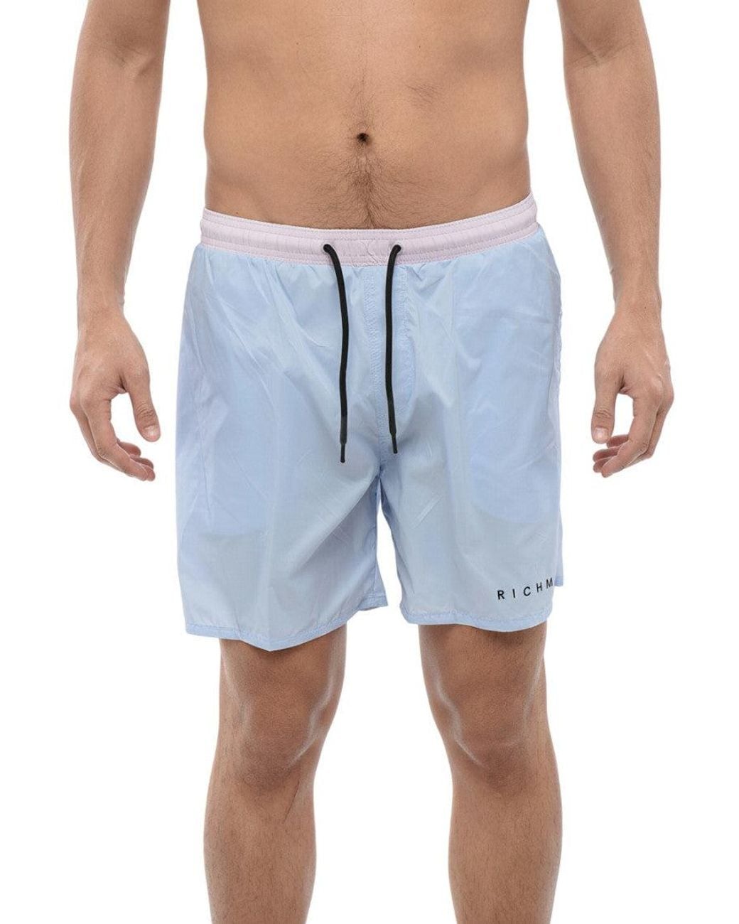 John Richmond Blue Light Logo Swim Shorts for men