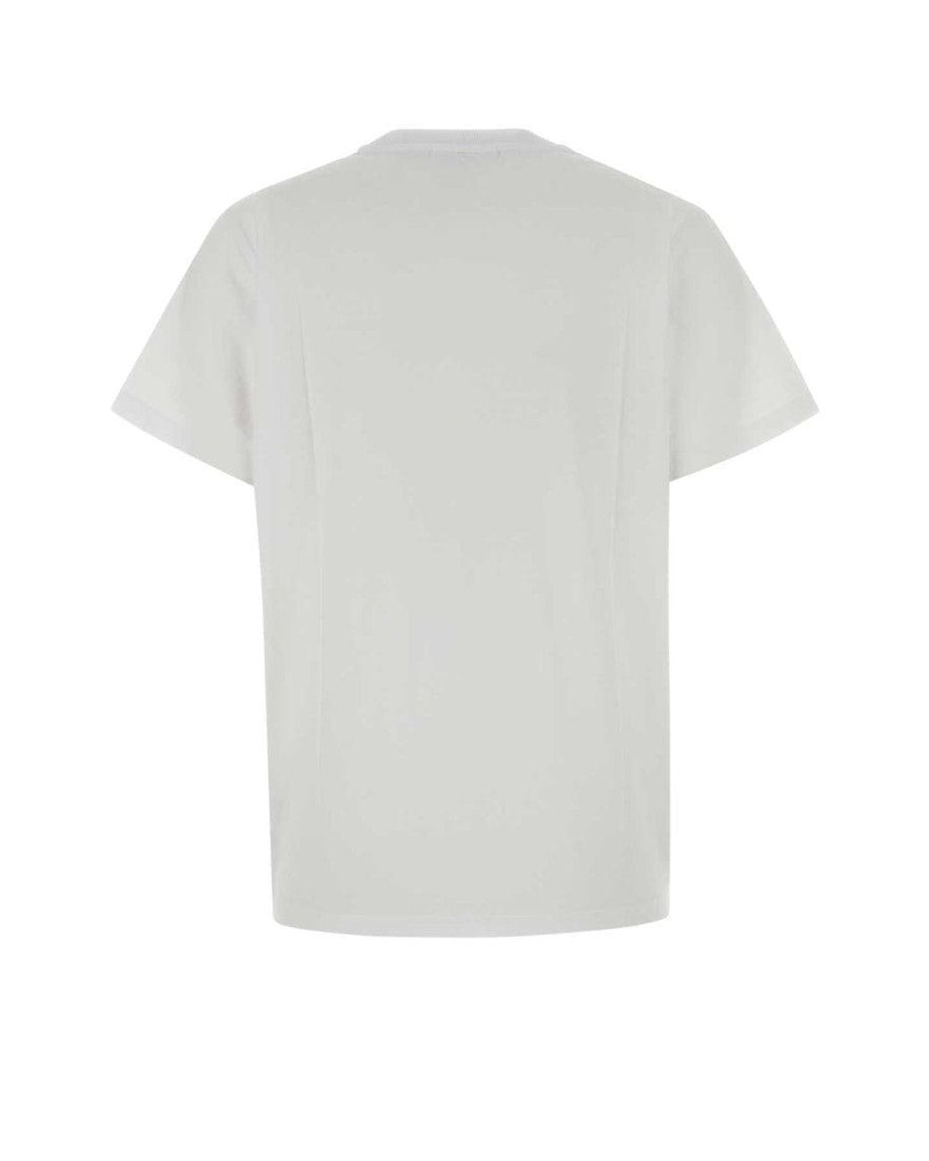 Ganni White Graphic Crew Neck T-Shirt