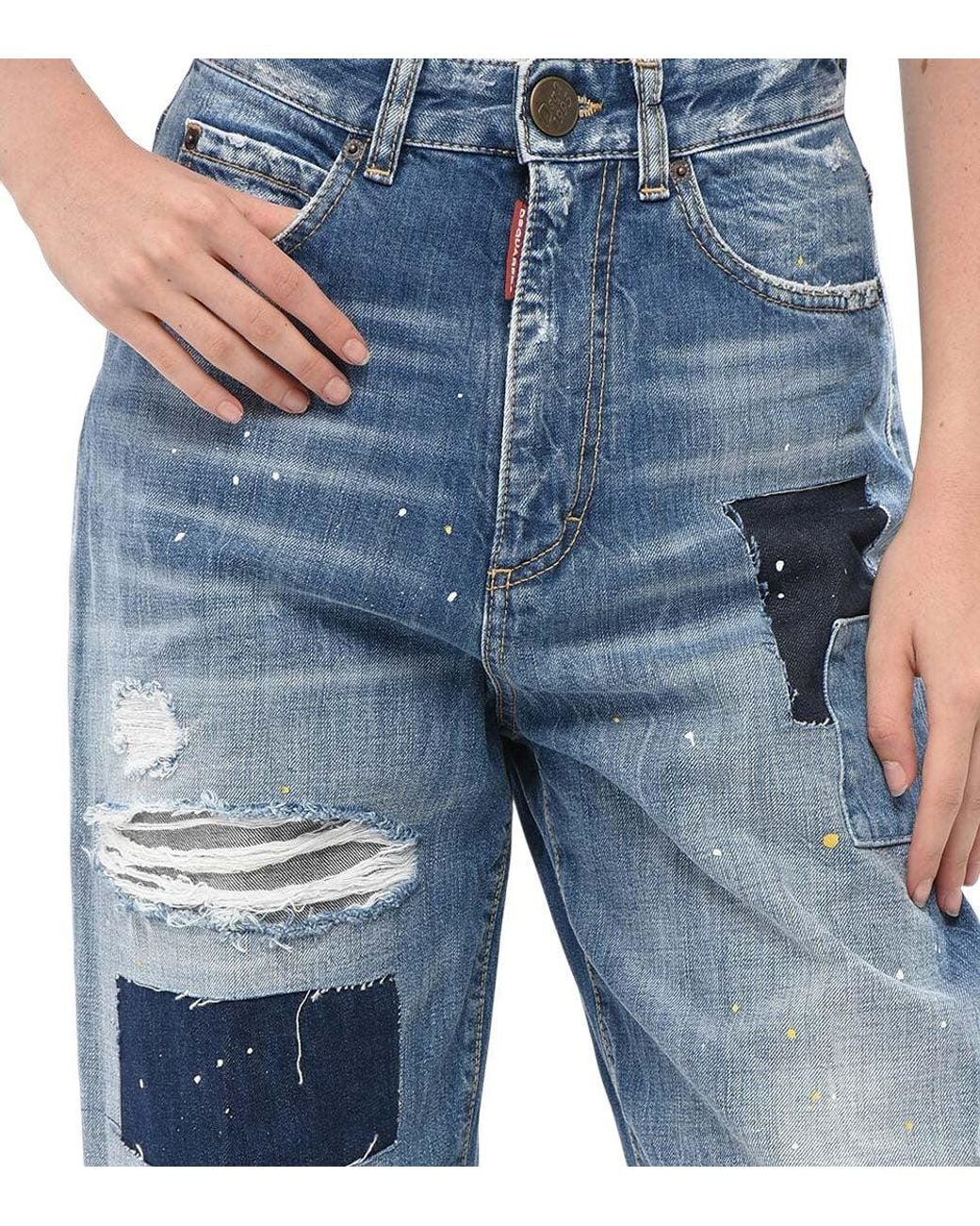 DSquared² Blue Straight High Rise Jeans