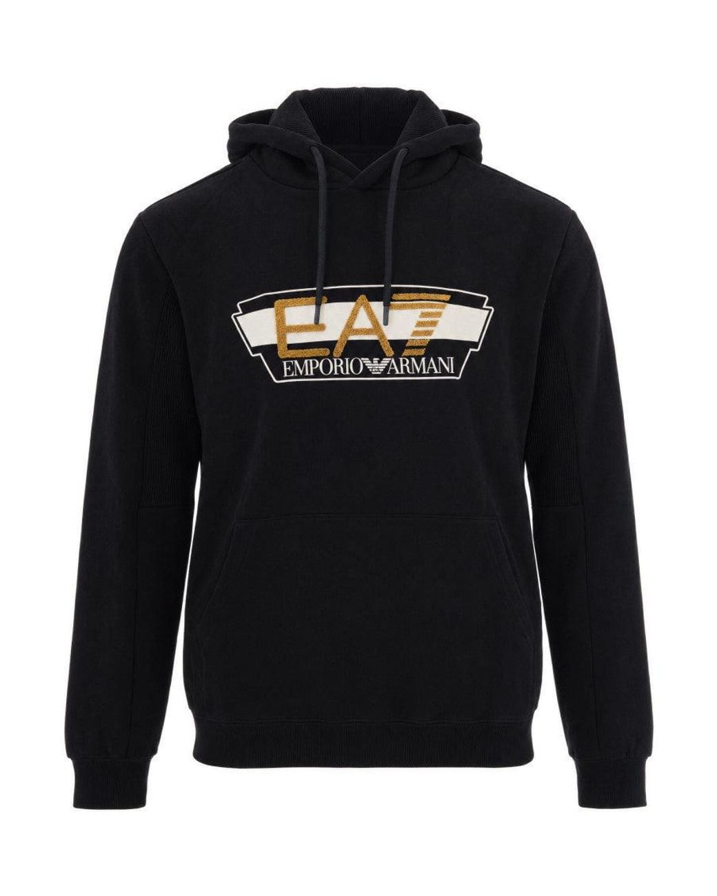EA7 Blue Logo Regular Hoodie for men