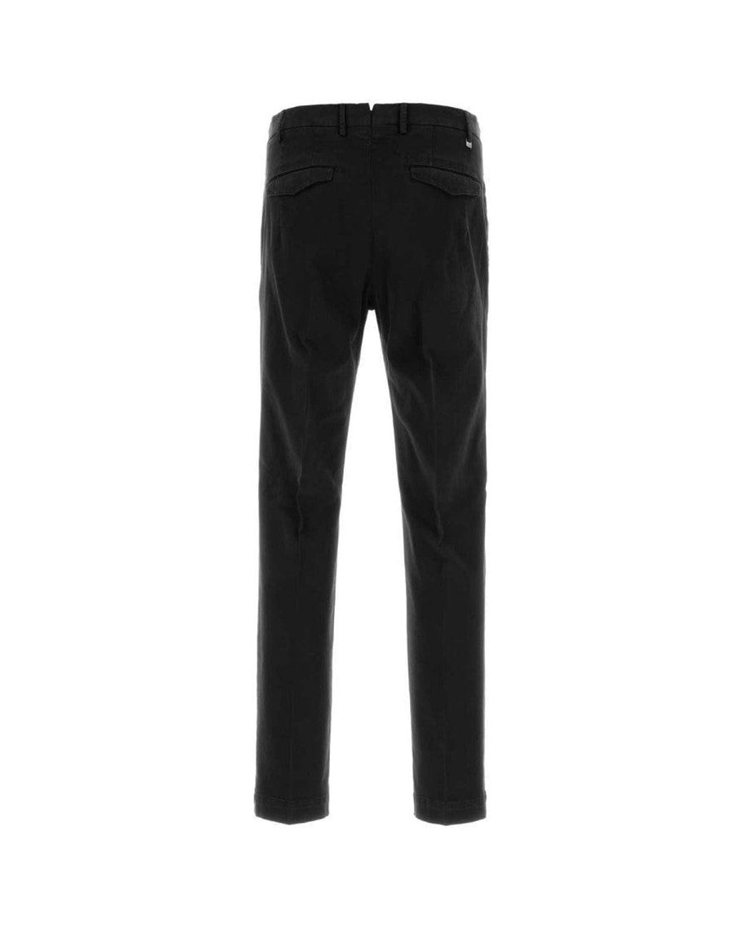 PT Torino Black Slim Chino Pants for men