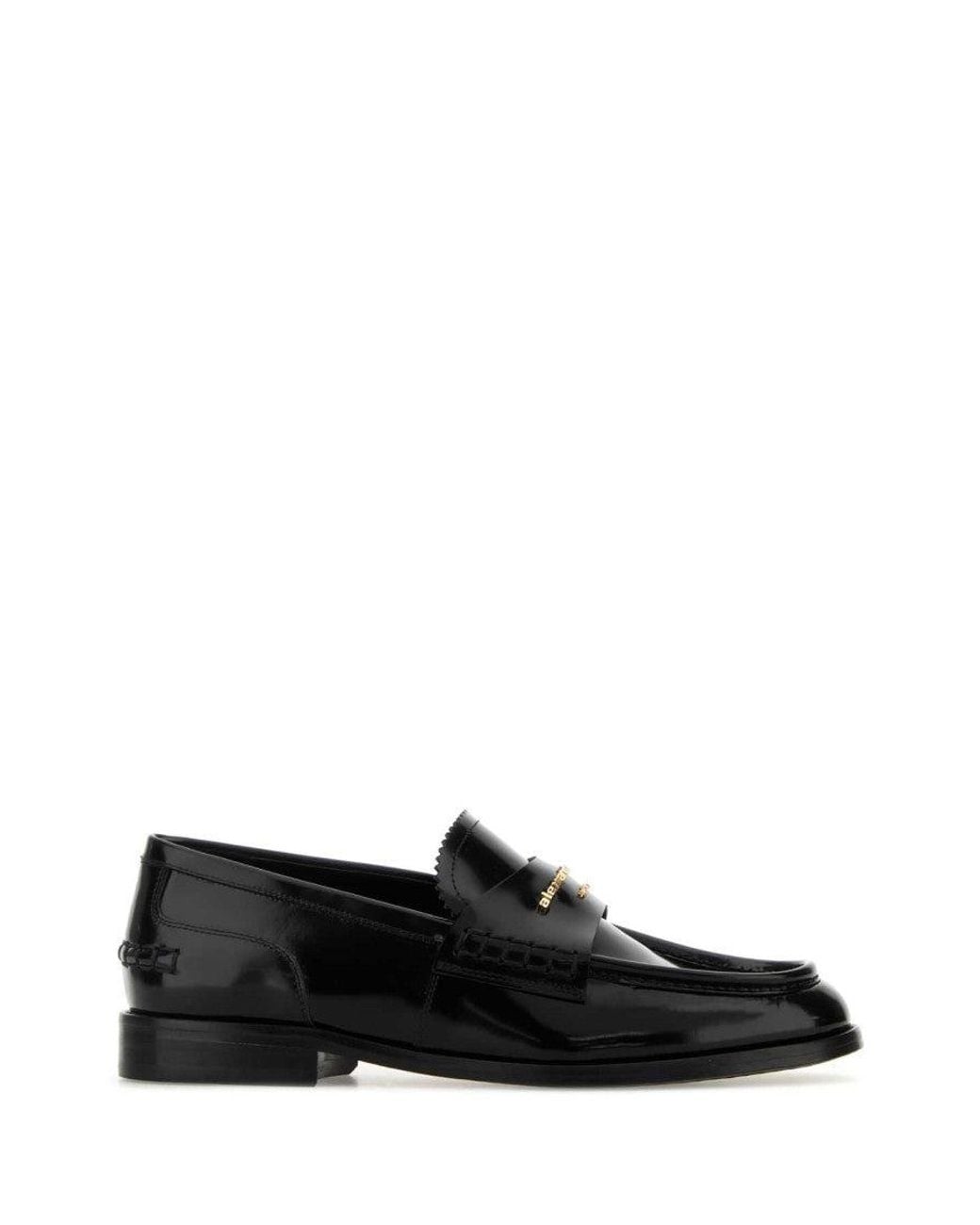 Alexander Wang Black Leather Carter Loafers