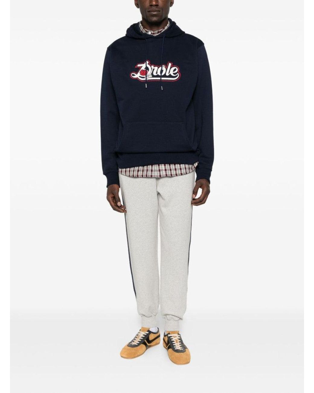 Drole de Monsieur Blue Logo Hoodie for men