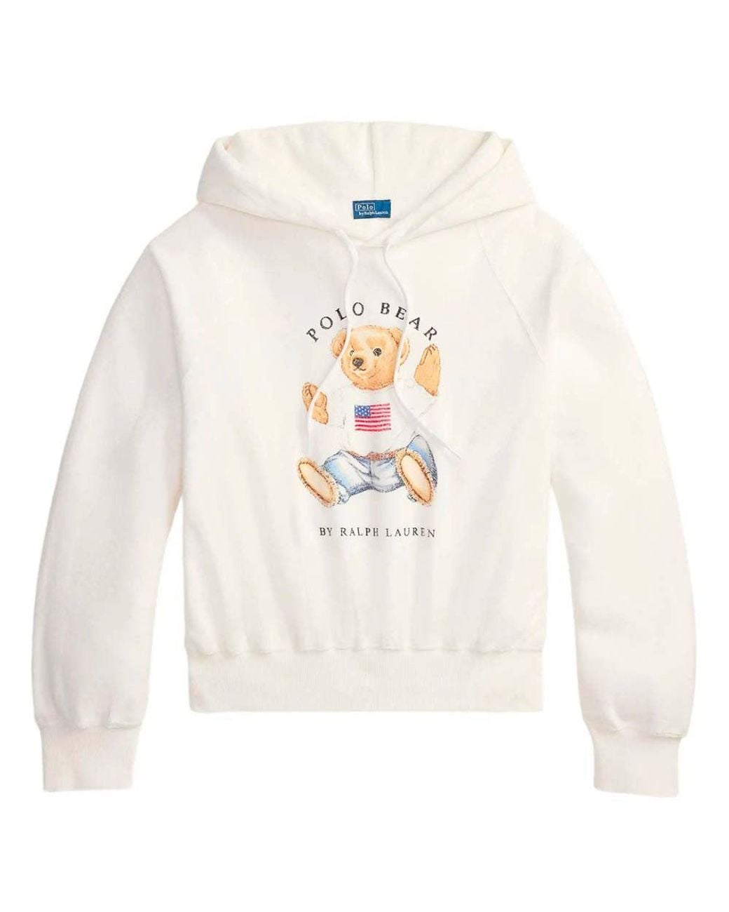 Polo Ralph Lauren White Graphic Hood Sweatshirt