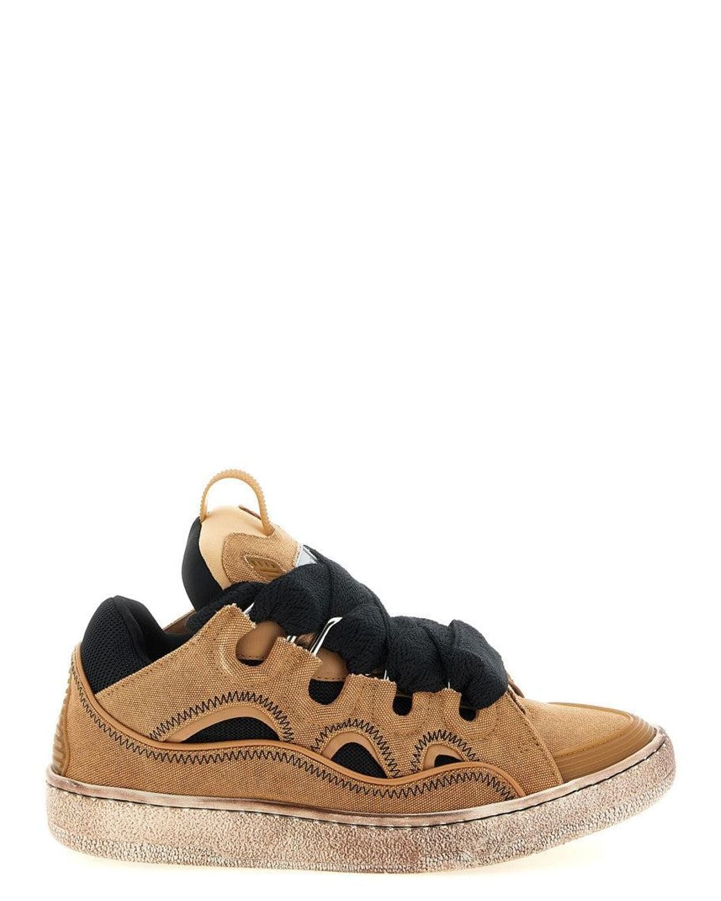 Lanvin Brown Lace Up Sneakers for men