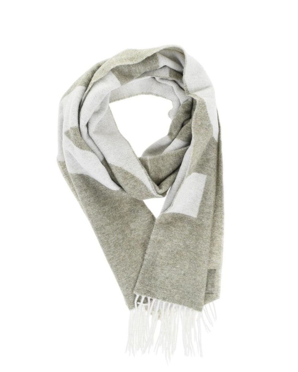 A.P.C. White Logo Scarf