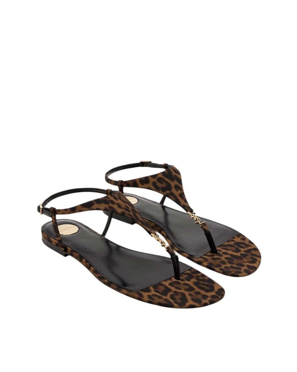 Saint Laurent Black Ankle Strap Sandals
