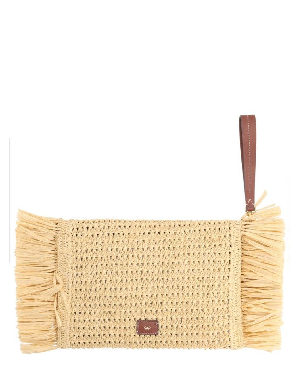 Anya Hindmarch Natural Anya Hindmarch Raffia Clutch