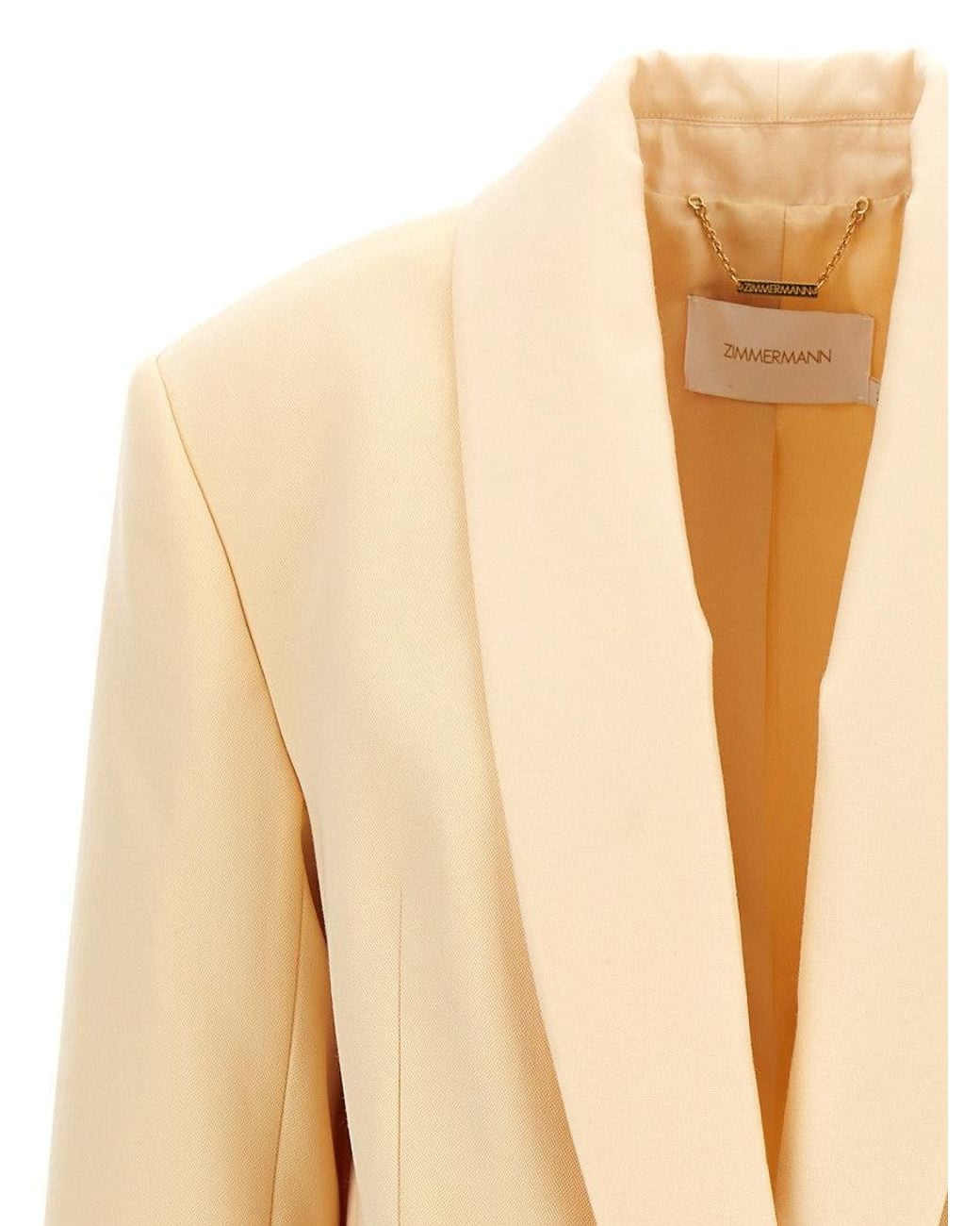Zimmermann Natural Single Breasted Blazer