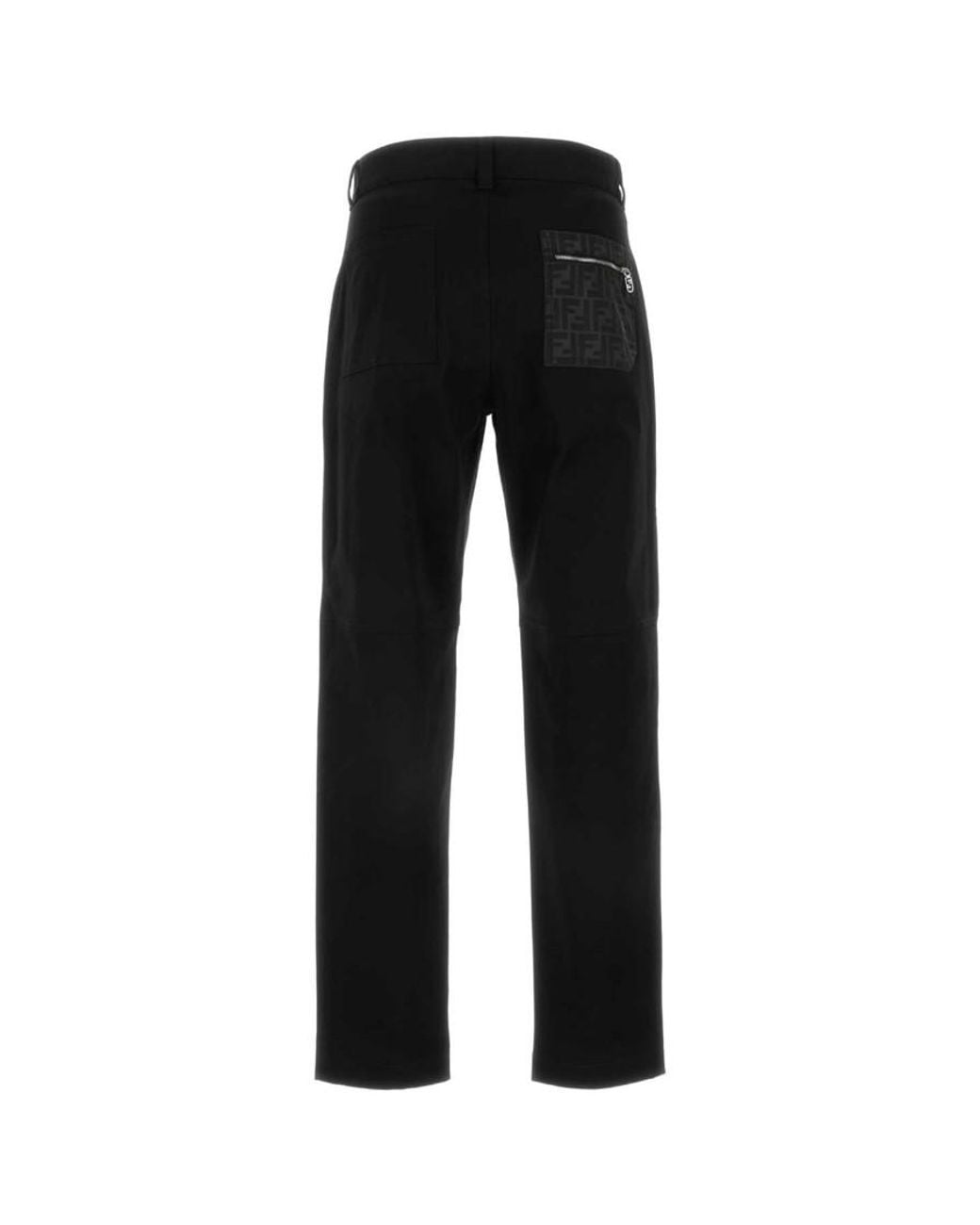 Fendi Black Pants With Logo for men