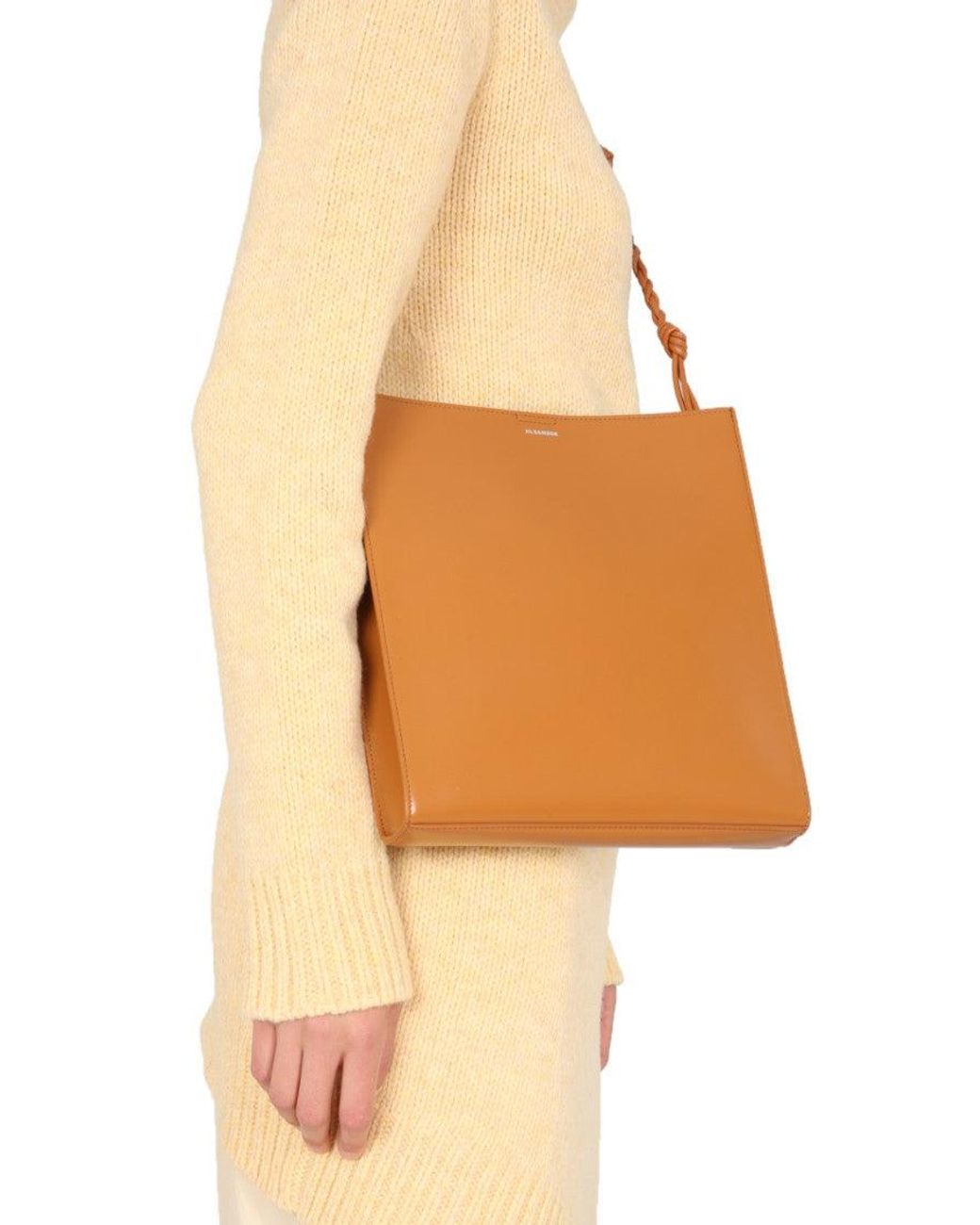 Jil Sander Yellow Knitted Turtle Neck Sweater