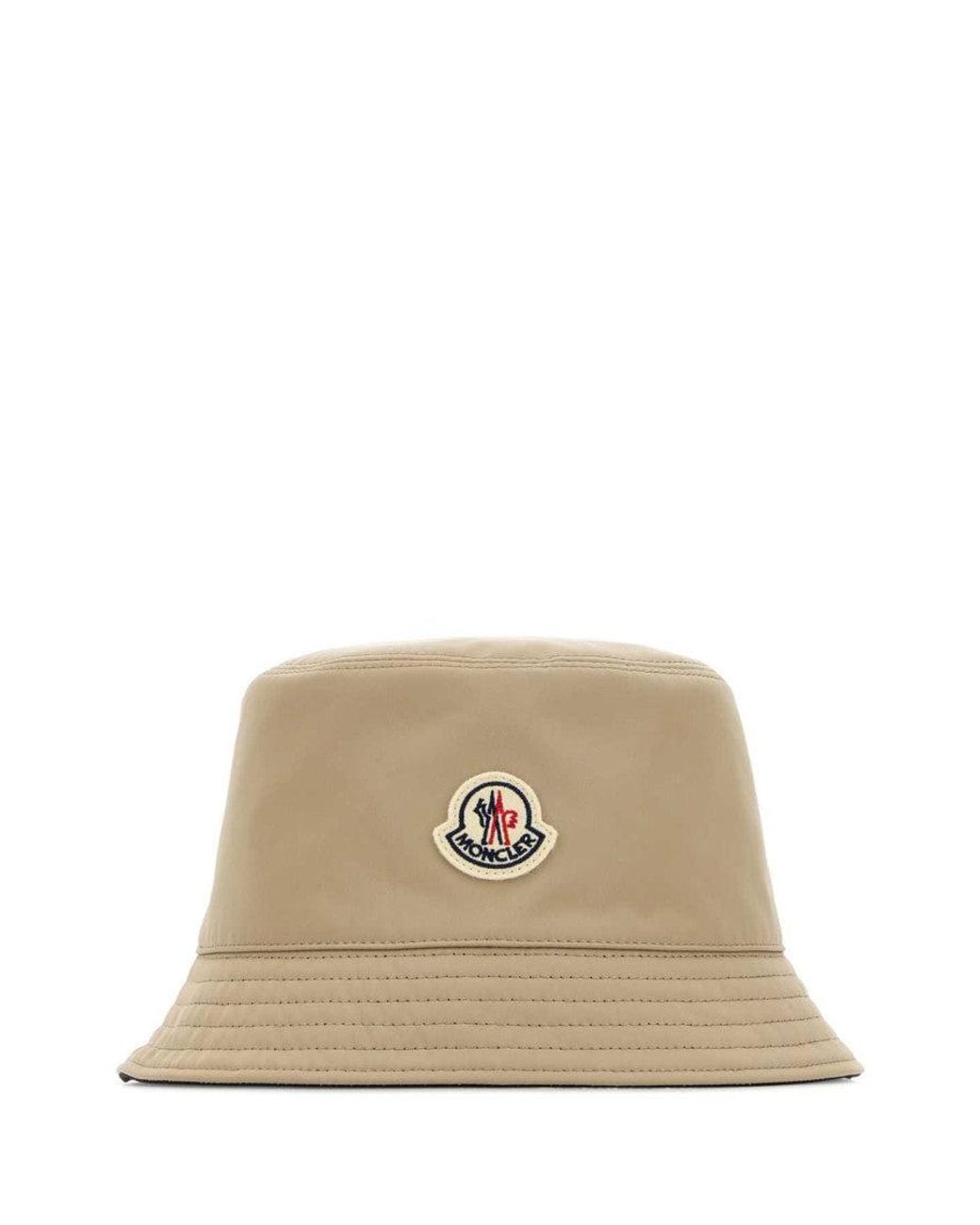 Moncler Natural Logo Bucket Hat