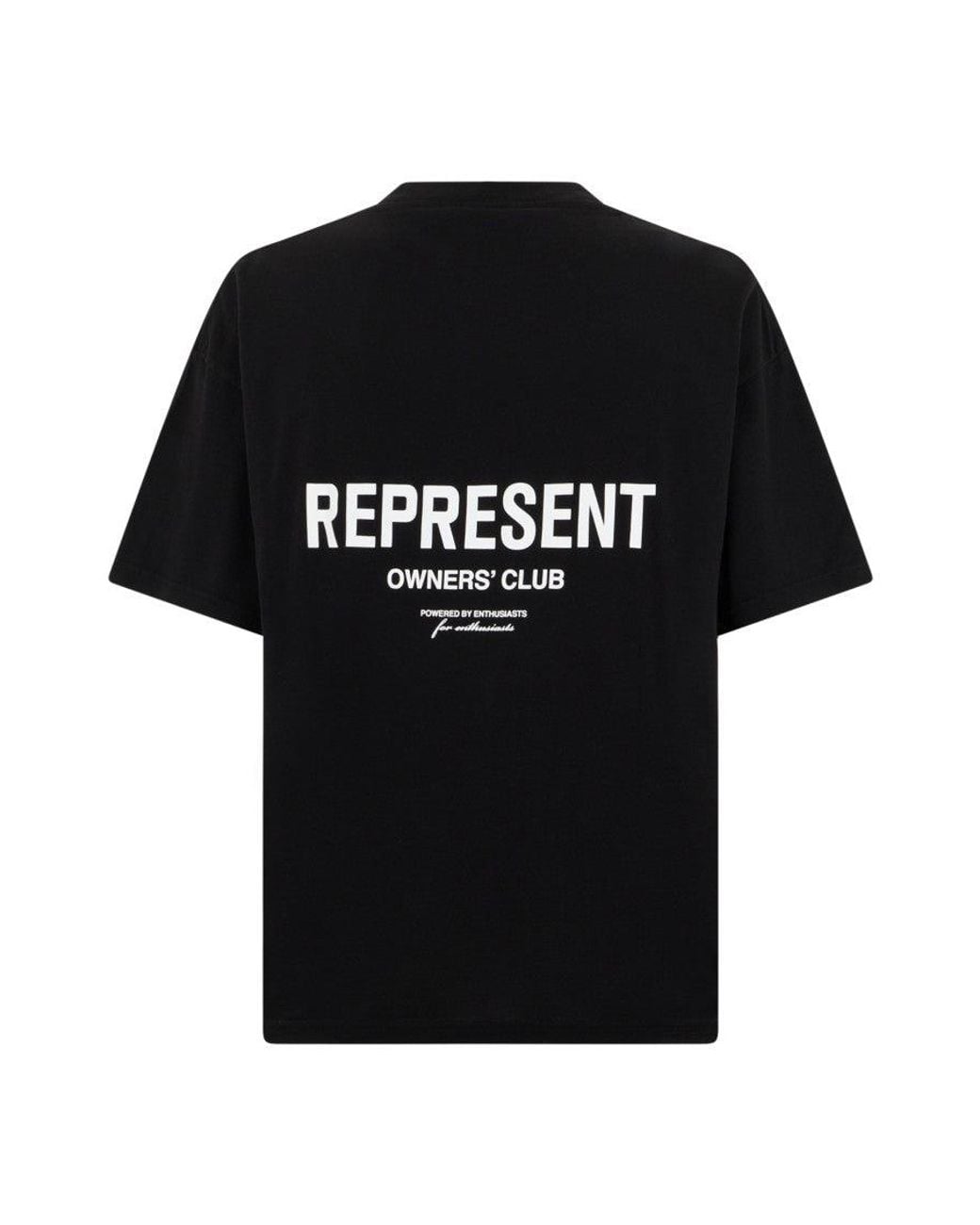 Represent Black Crew Neck T-Shirt for men