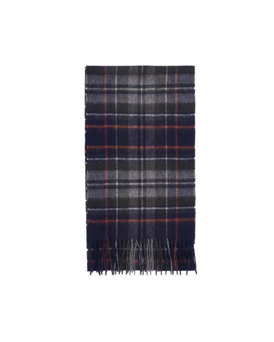 Barbour Blue Tartan Plaid Scarf for men