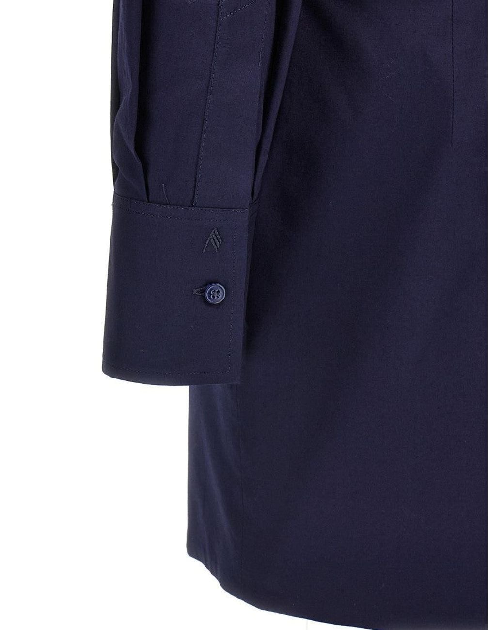 The Attico Blue Mini Chemisier Dress