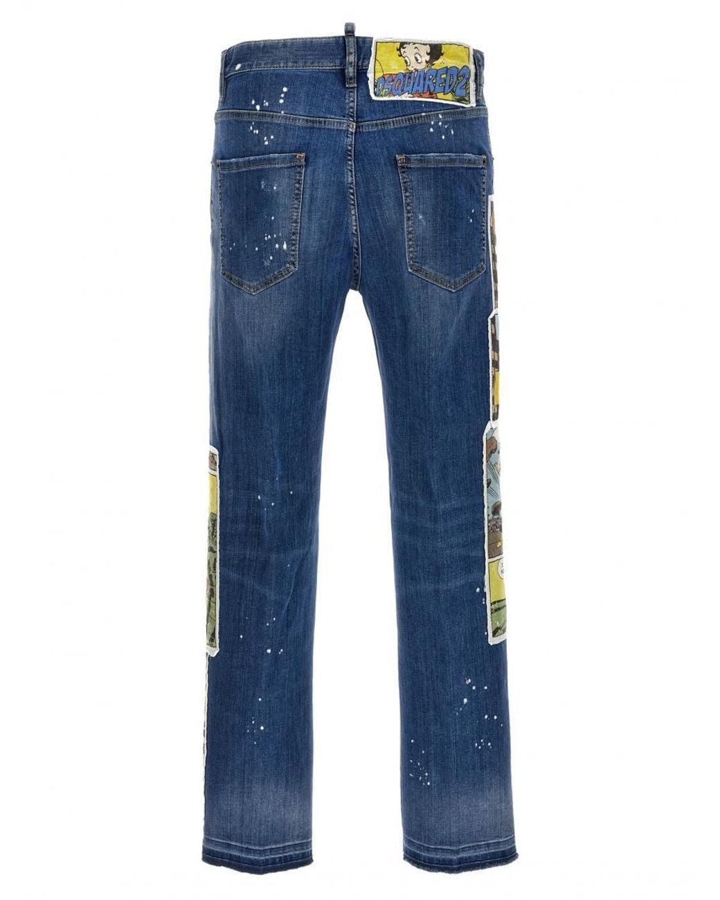 DSquared² Blue Patchwork Jeans for men