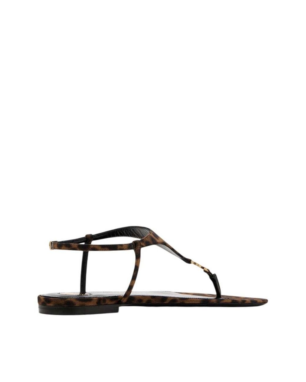 Saint Laurent Black Ankle Strap Sandals