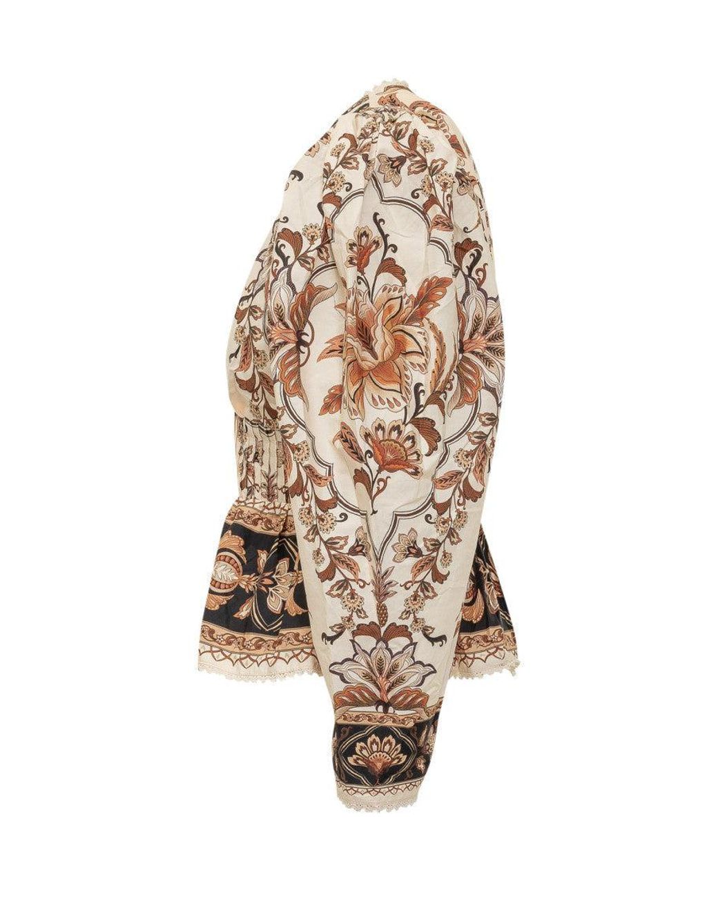 Farm Rio Brown Majestic Mini Blouse