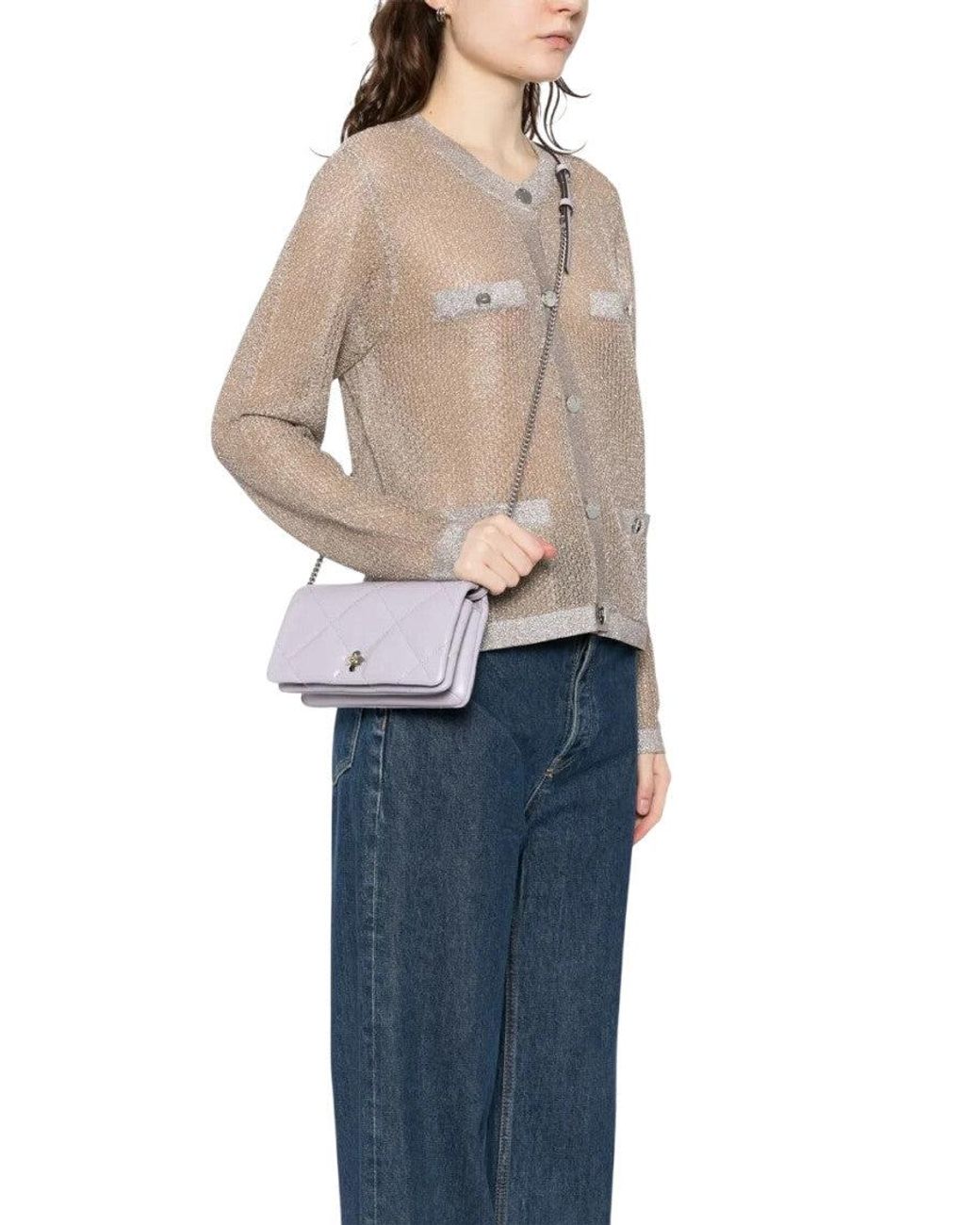 Tory Burch Purple Light Kira Mini Crossbody Bag