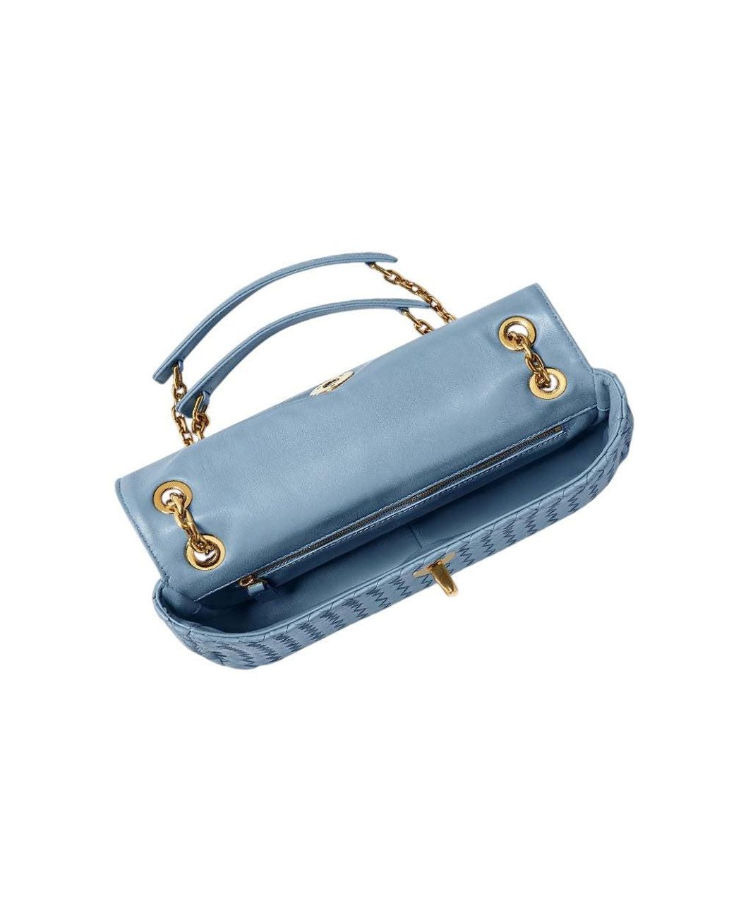 Bottega Veneta Blue Mineral Madison Medium Shoulder Bag