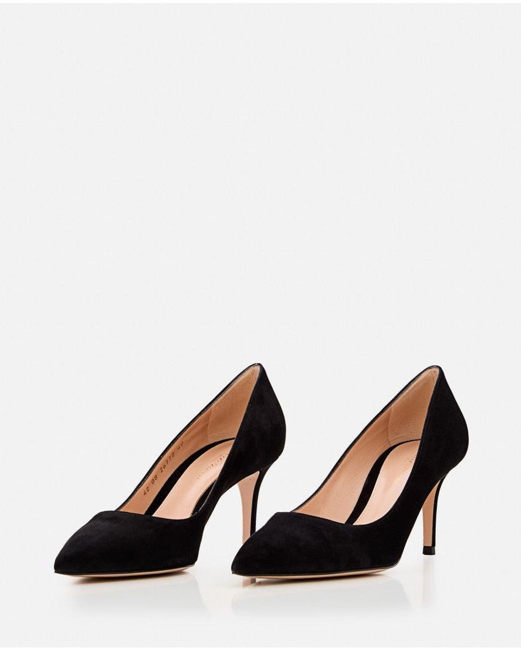 Gianvito Rossi Black Gianvito 70 Suede Pumps