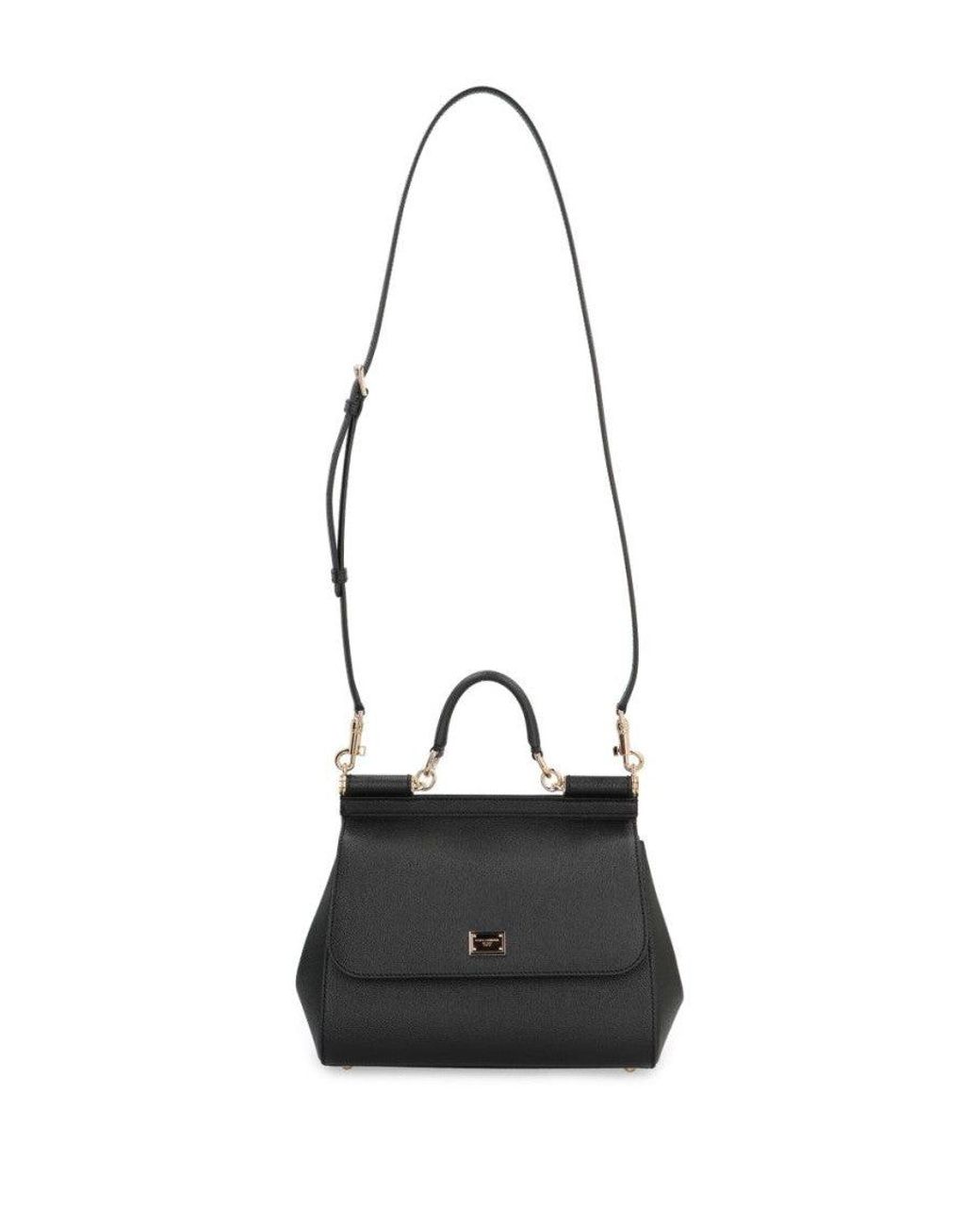 Dolce & Gabbana Black Sicily Satchel