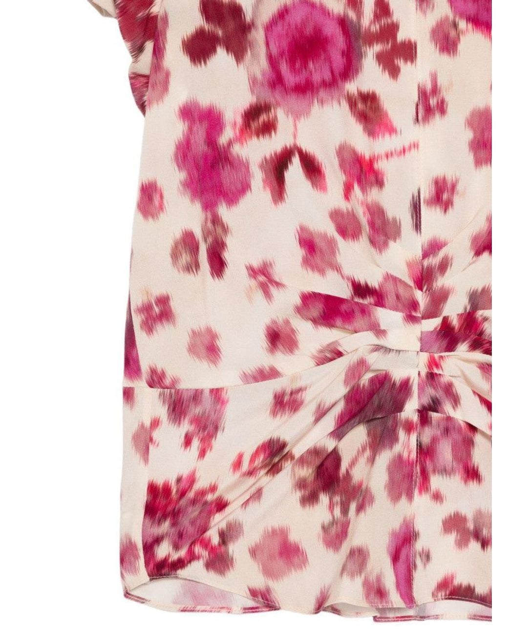 Isabel Marant Pink Floral Round Neck Top