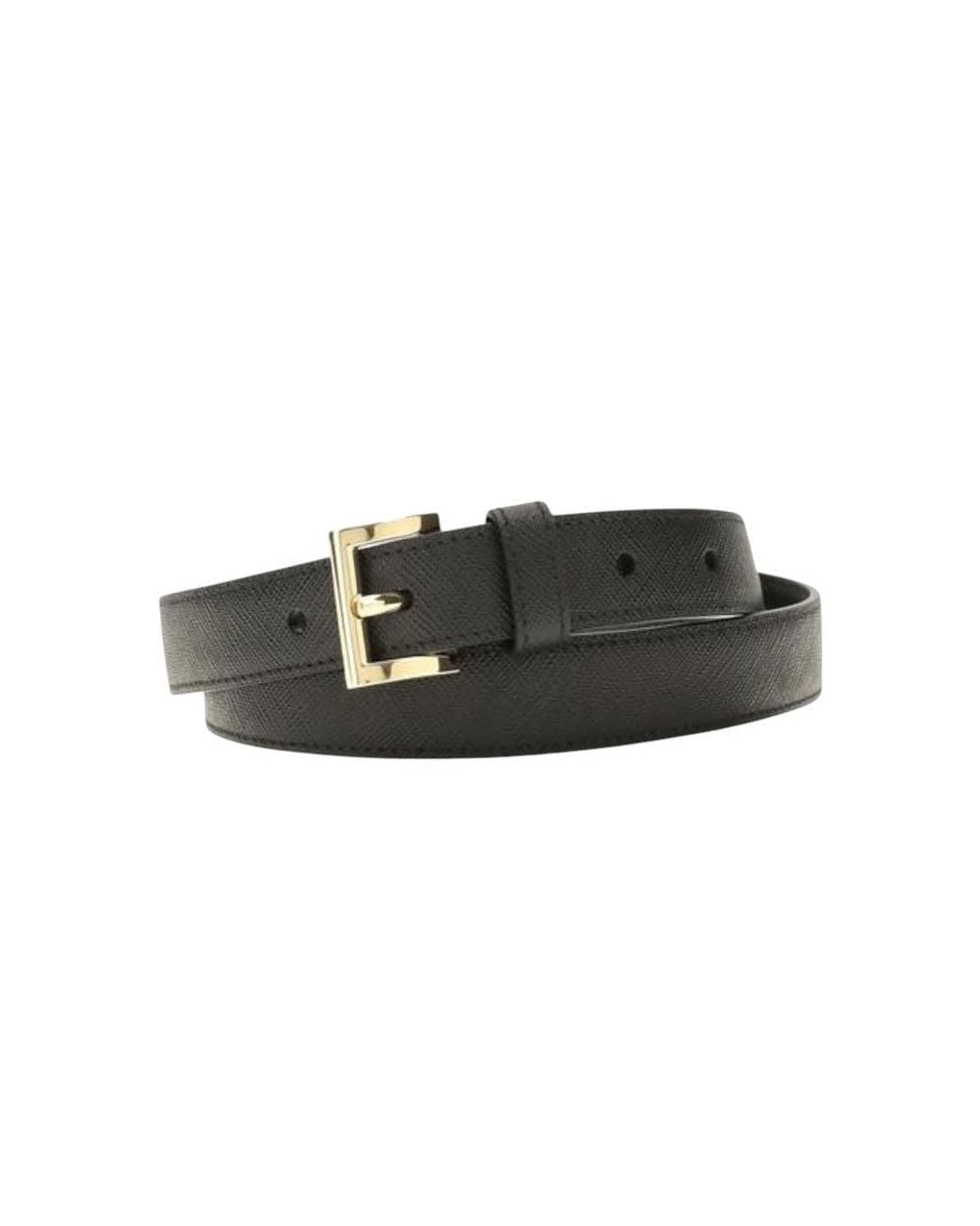 Prada Black Logo Buckle Belt