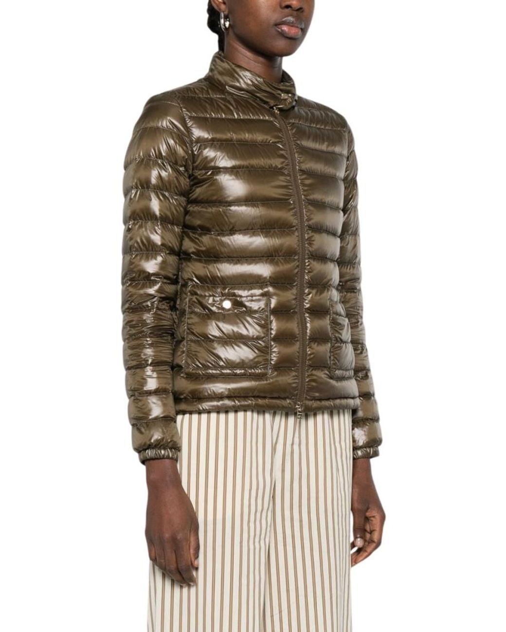 Herno Natural Quilted Mock Collar Jacket