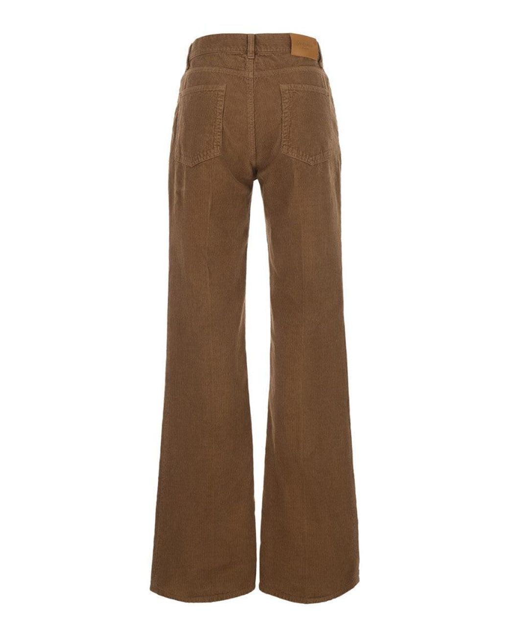 Saint Laurent Brown Dark Flared High Rise Jeans