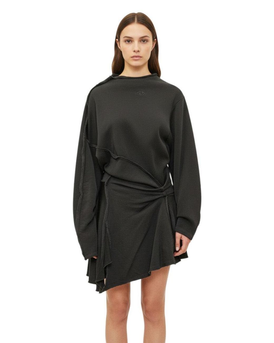 DIESEL Black Crew Neck Mini Dress