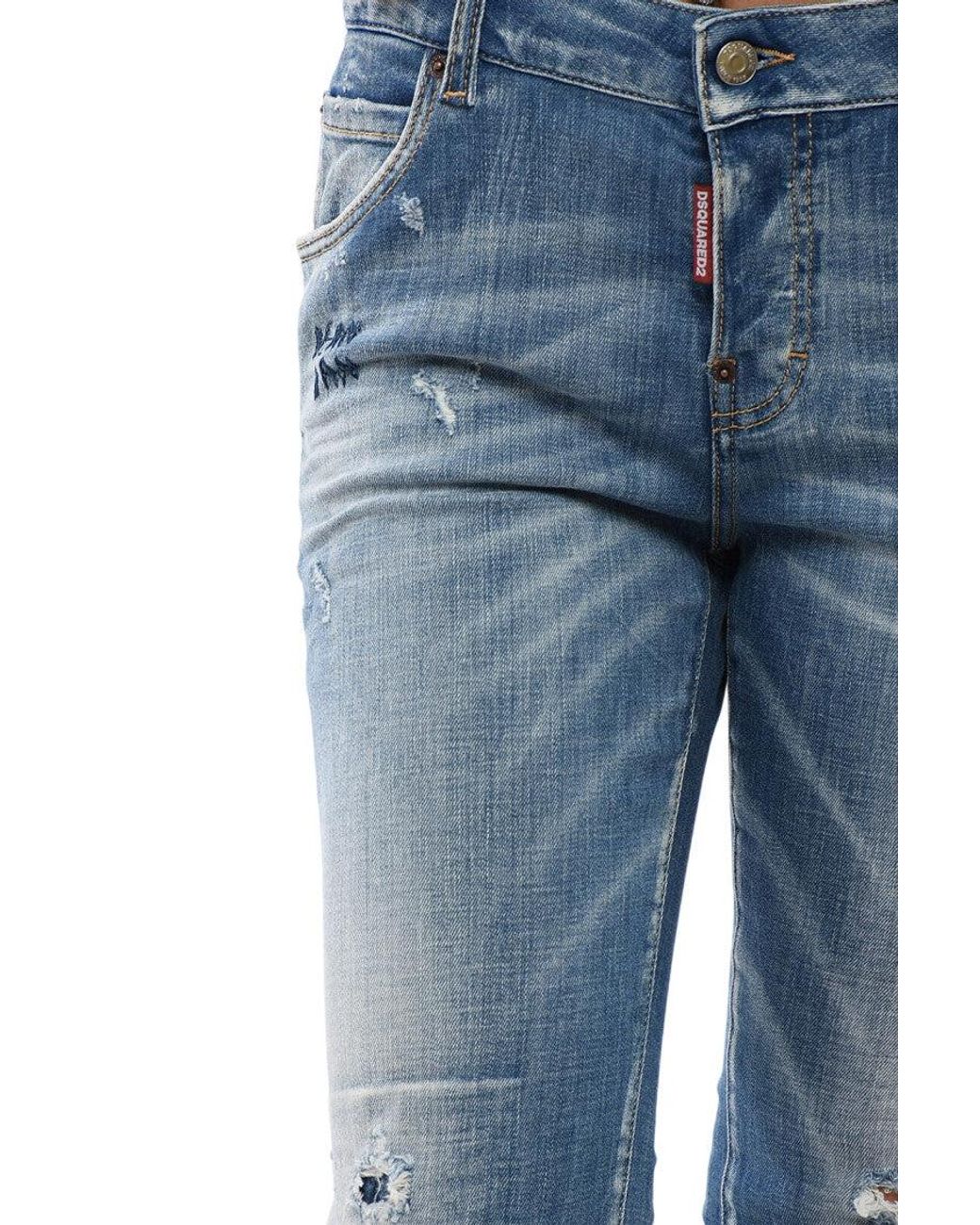 DSquared² Blue Slim Low Rise Jeans