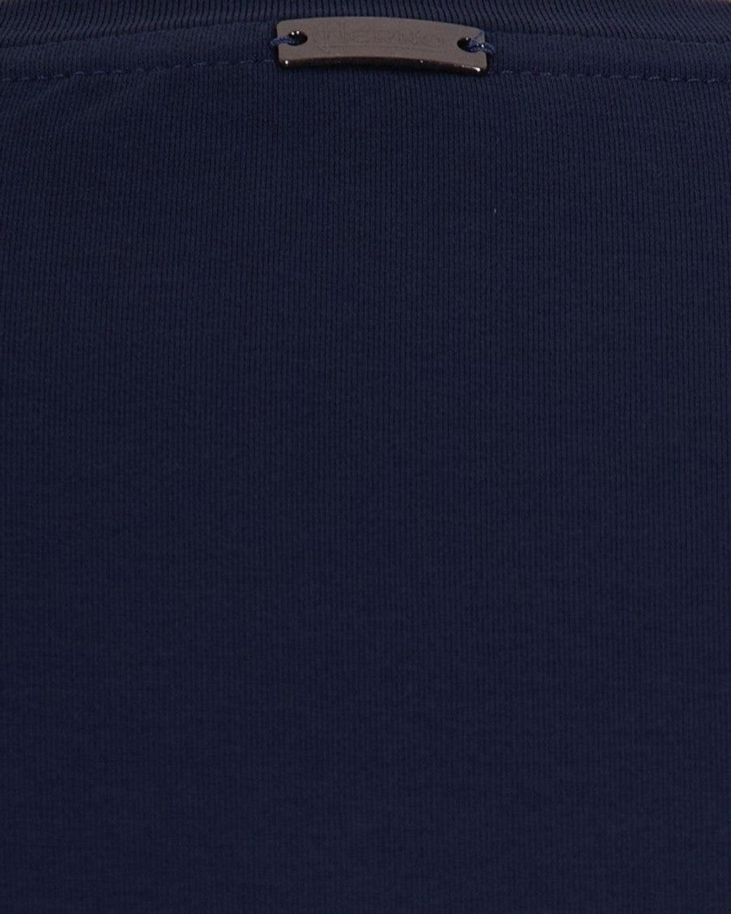 Herno Blue Superfine Jersey T-Shirt With Crew Neck for men